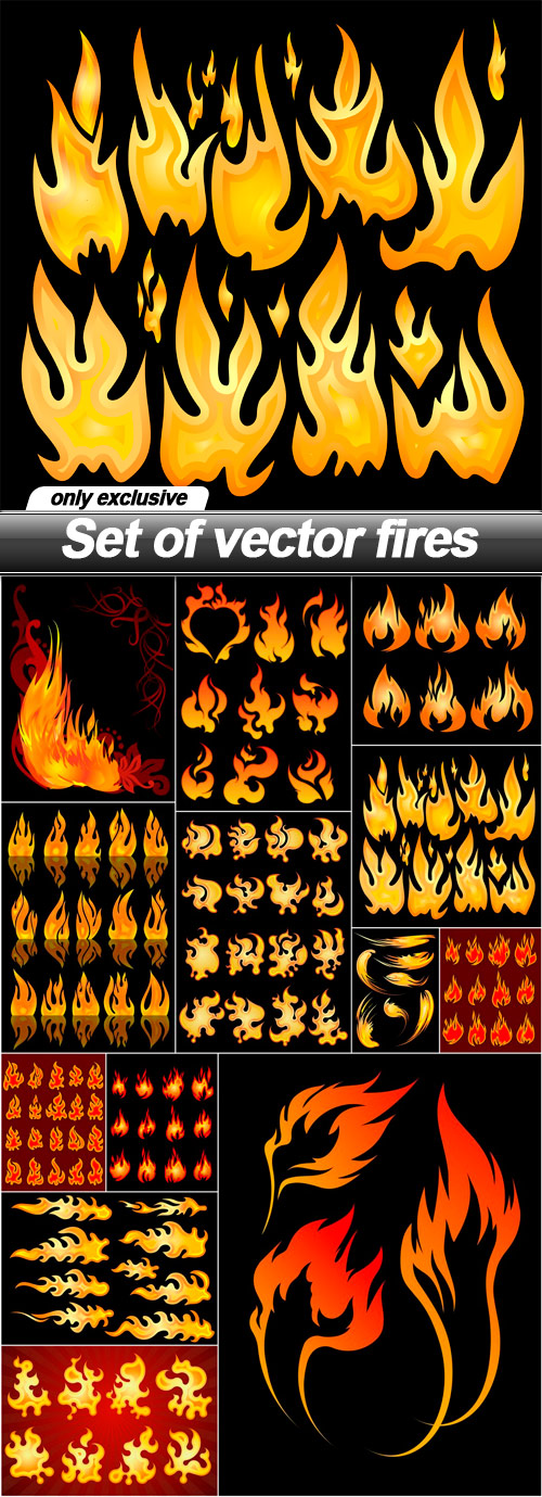 Set of vector fires - 13 EPS