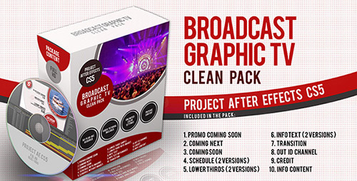 Broadcast Graphic Tv Clean Pack - Project for After Effects (Videohive)