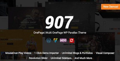 Nulled 907 v4.0 - Responsive WP One Page  