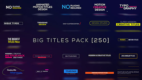 Big Titles Pack [250] - Project for After Effects (Videohive)