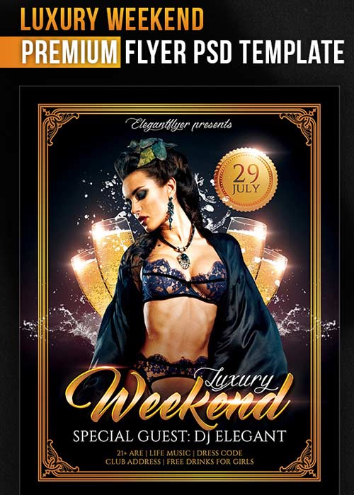 Luxury Weekend  Flyer PSD Template + Facebook Cover