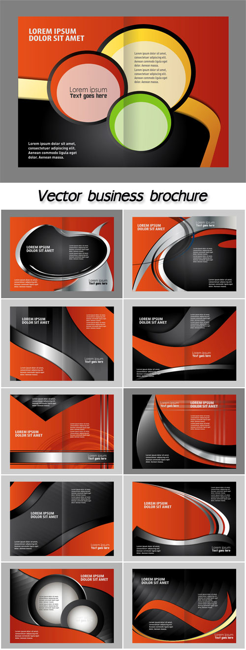 Vector business brochure, flyer template