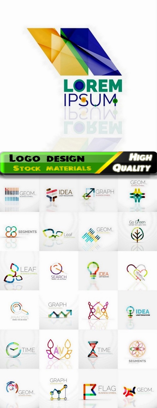 Logo design in vector set from stock #101 -  25 Eps