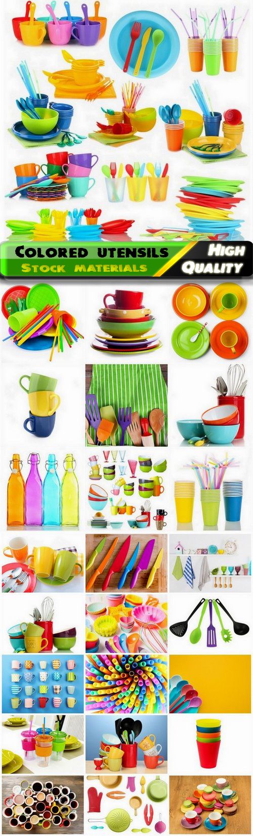 Colored utensils for kitchen - 25 HQ Jpg
