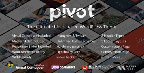 Nulled Pivot v1.4.14 - Responsive Multipurpose WordPress Theme product cover