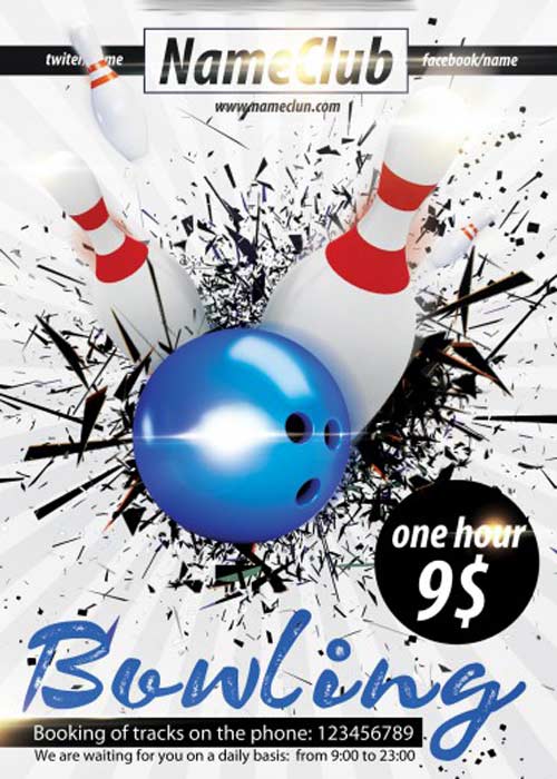 Bowling V5 PSD Flyer Template