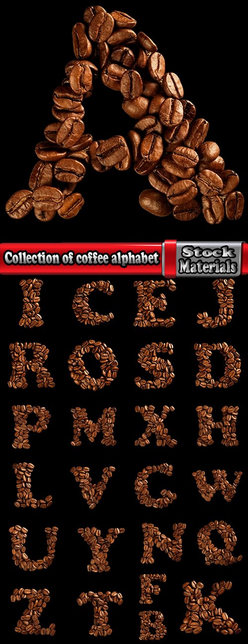 Collection of coffee alphabet letter 25 HQ Jpeg