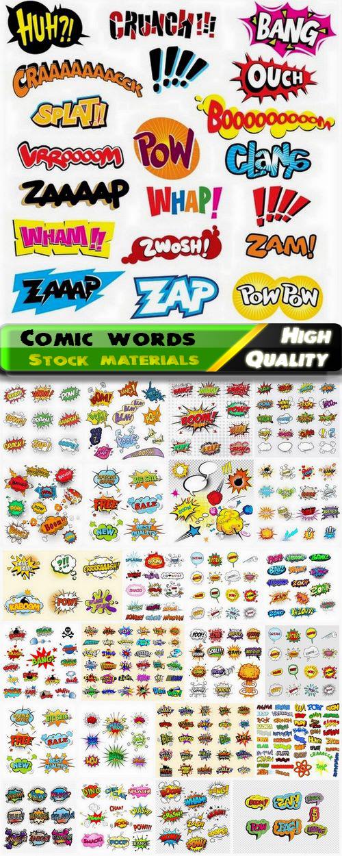 Set of cartoon comic words and expressions - 25 Eps