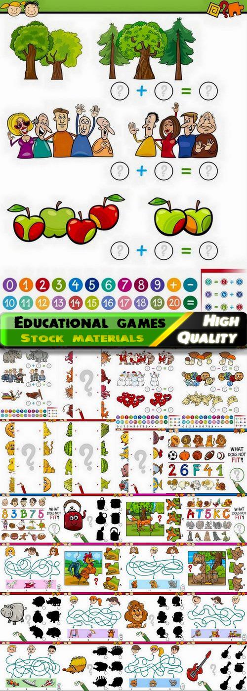 Various colorful educational games for children - 25 Eps