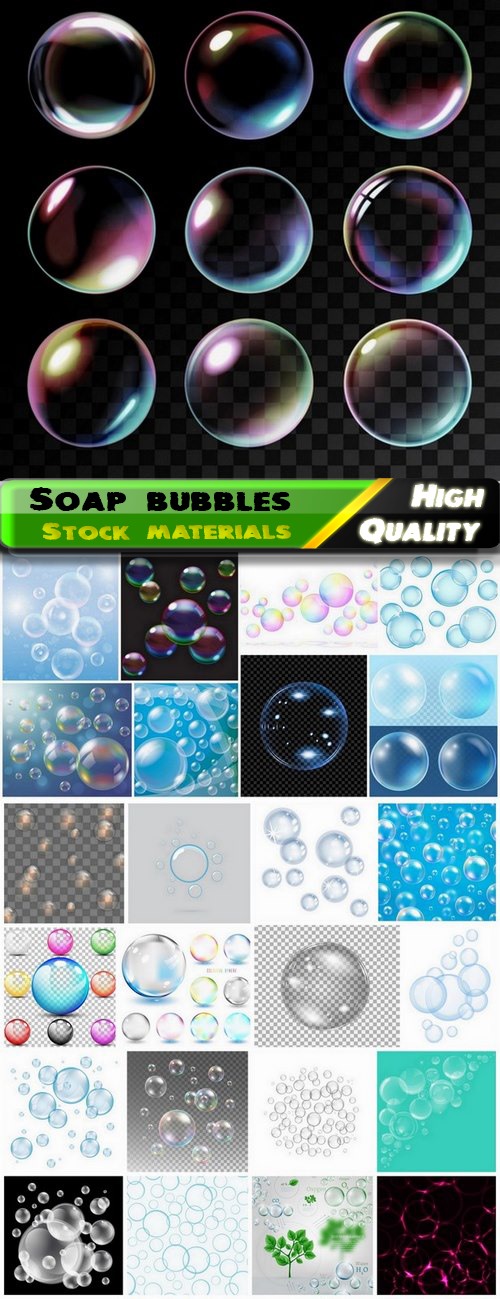 Realistik soap bubbles and balls - 25 Eps